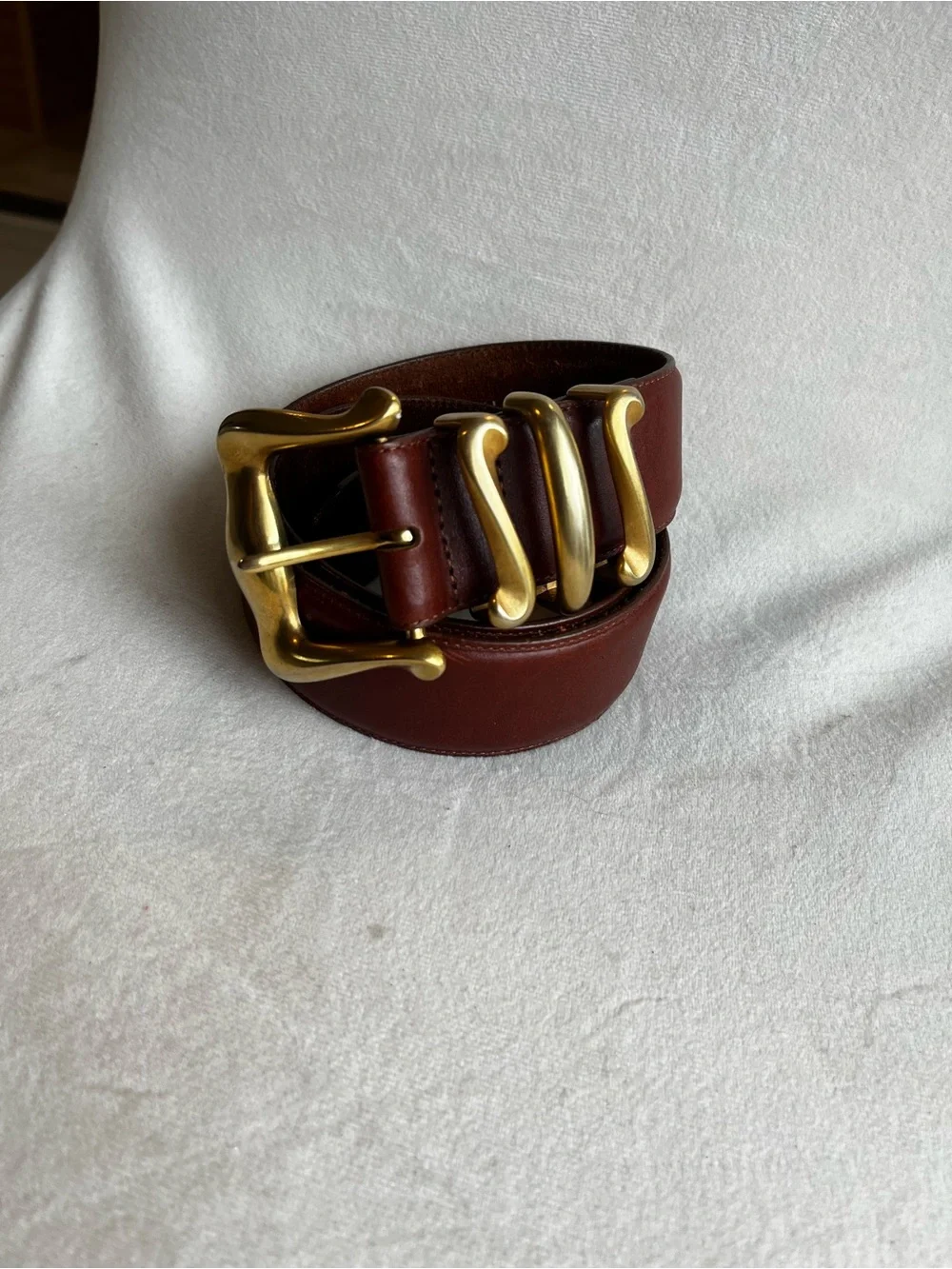 Brighton‎ women Dark Brown Leather Belt with Brass-Tone Hardware